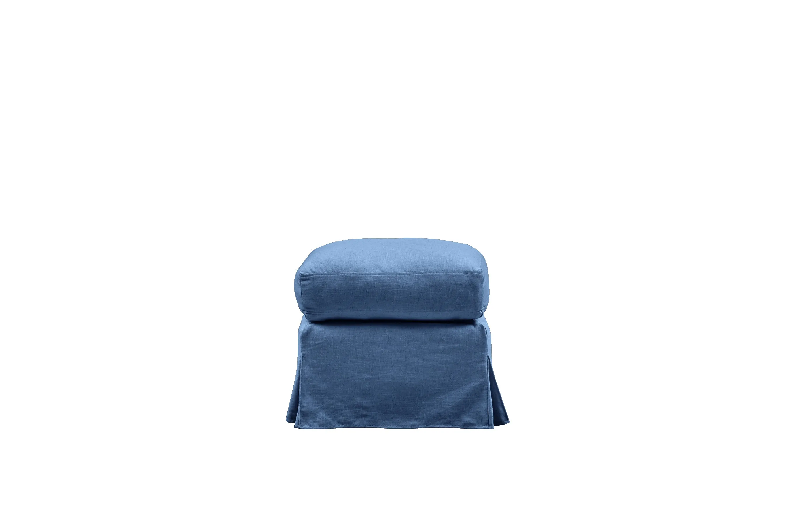 Kate | Footstool Extra Loose Cover | Capri Blue