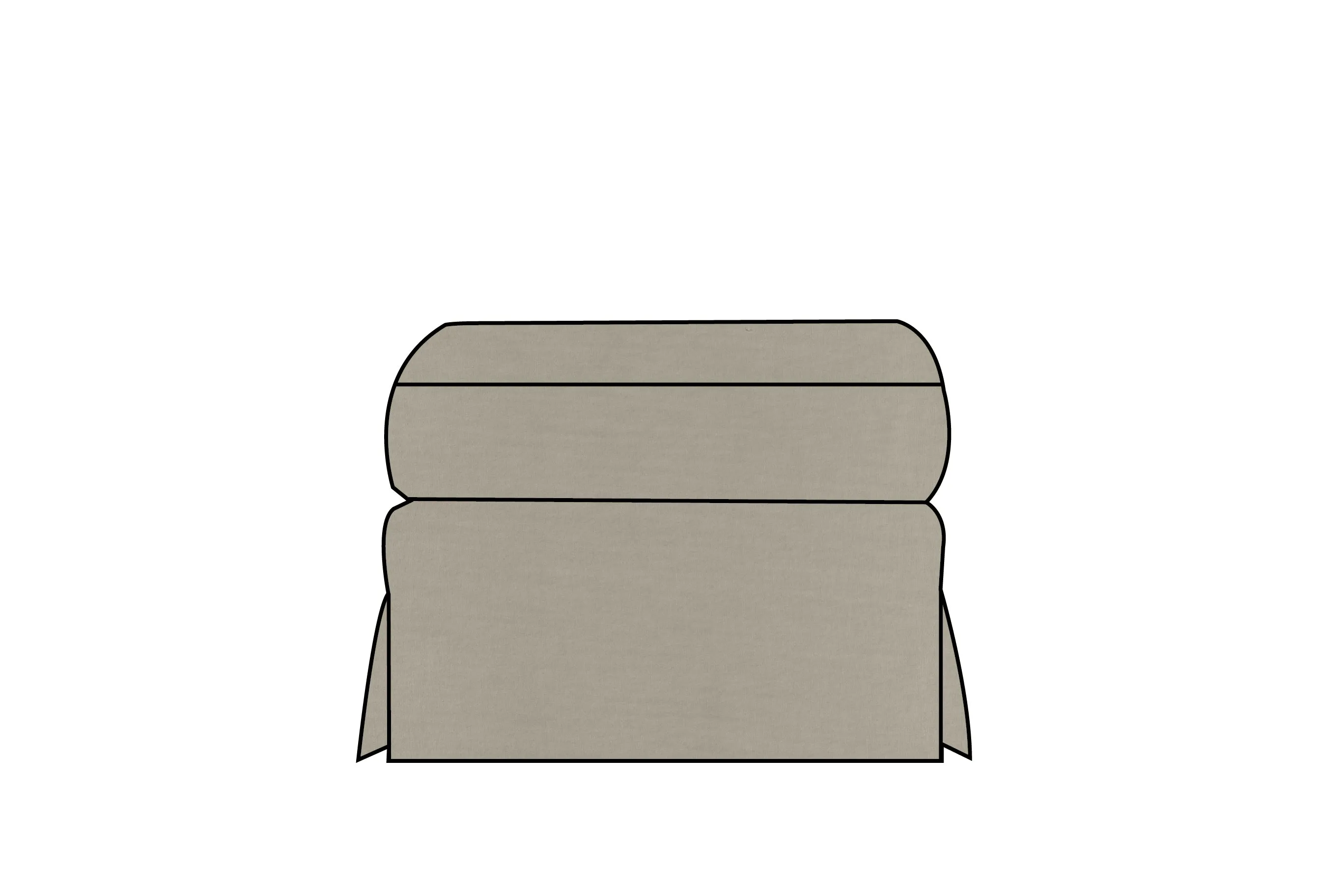 Kate | Footstool Extra Loose Cover | Capri Lichen