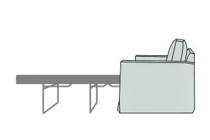 Kate | Sofa Bed Extra Loose Cover | Capri Duck Egg