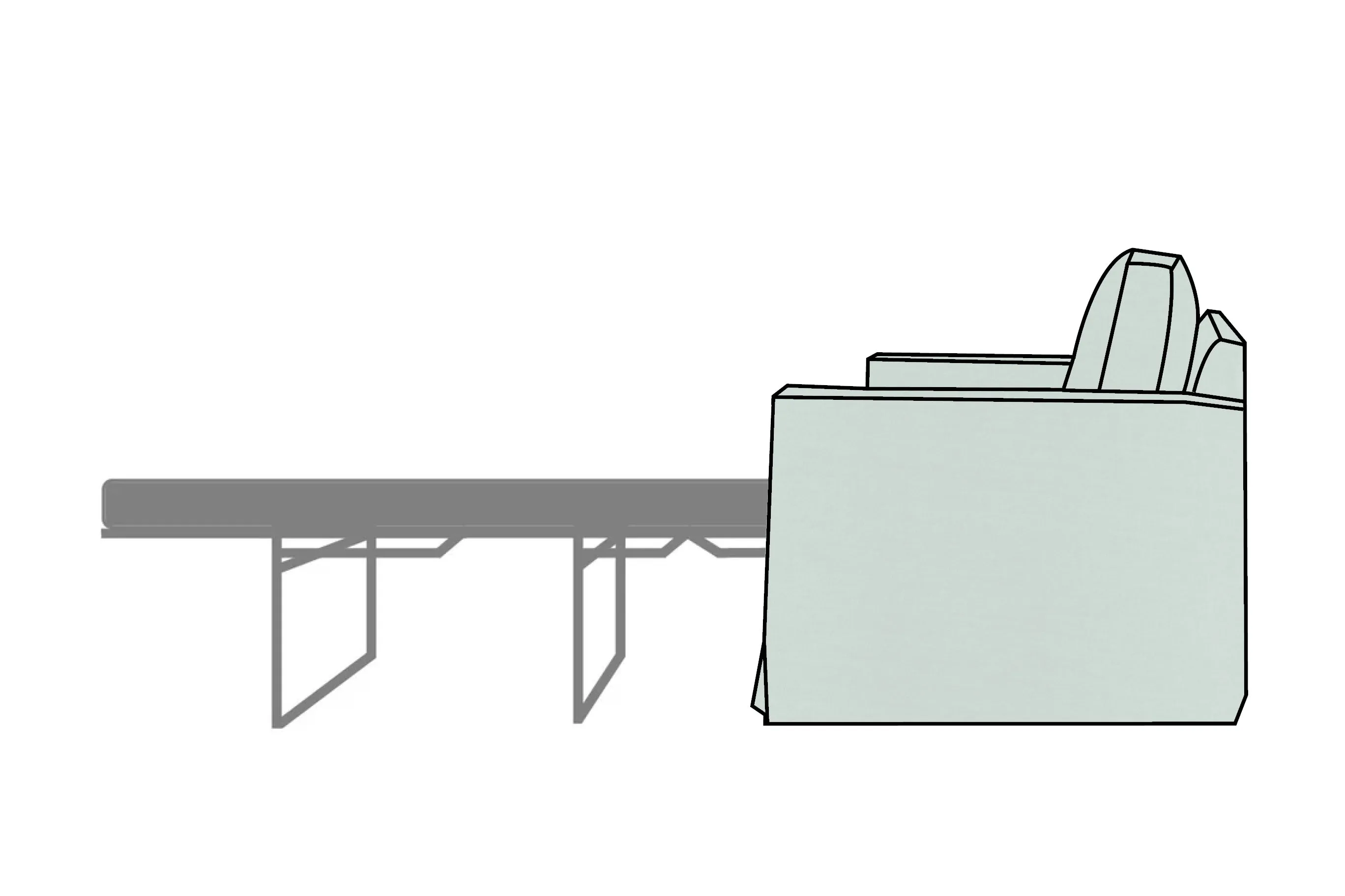 Kate | Sofa Bed Extra Loose Cover | Capri Duck Egg