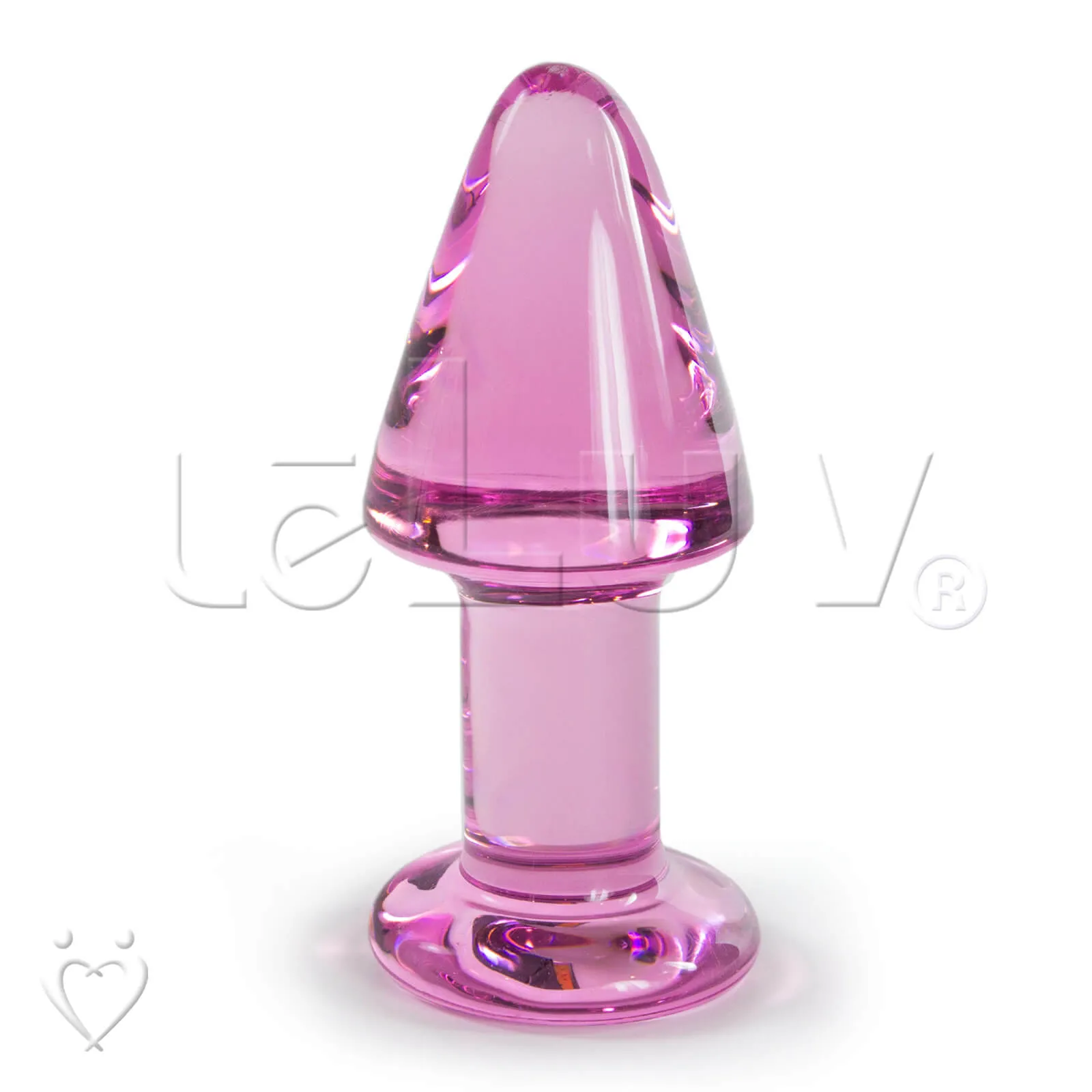 LeLuv 5 Borosilicate Glass Pink Dildos Wands Butt Plugs Sexy Gift Massagers Toys