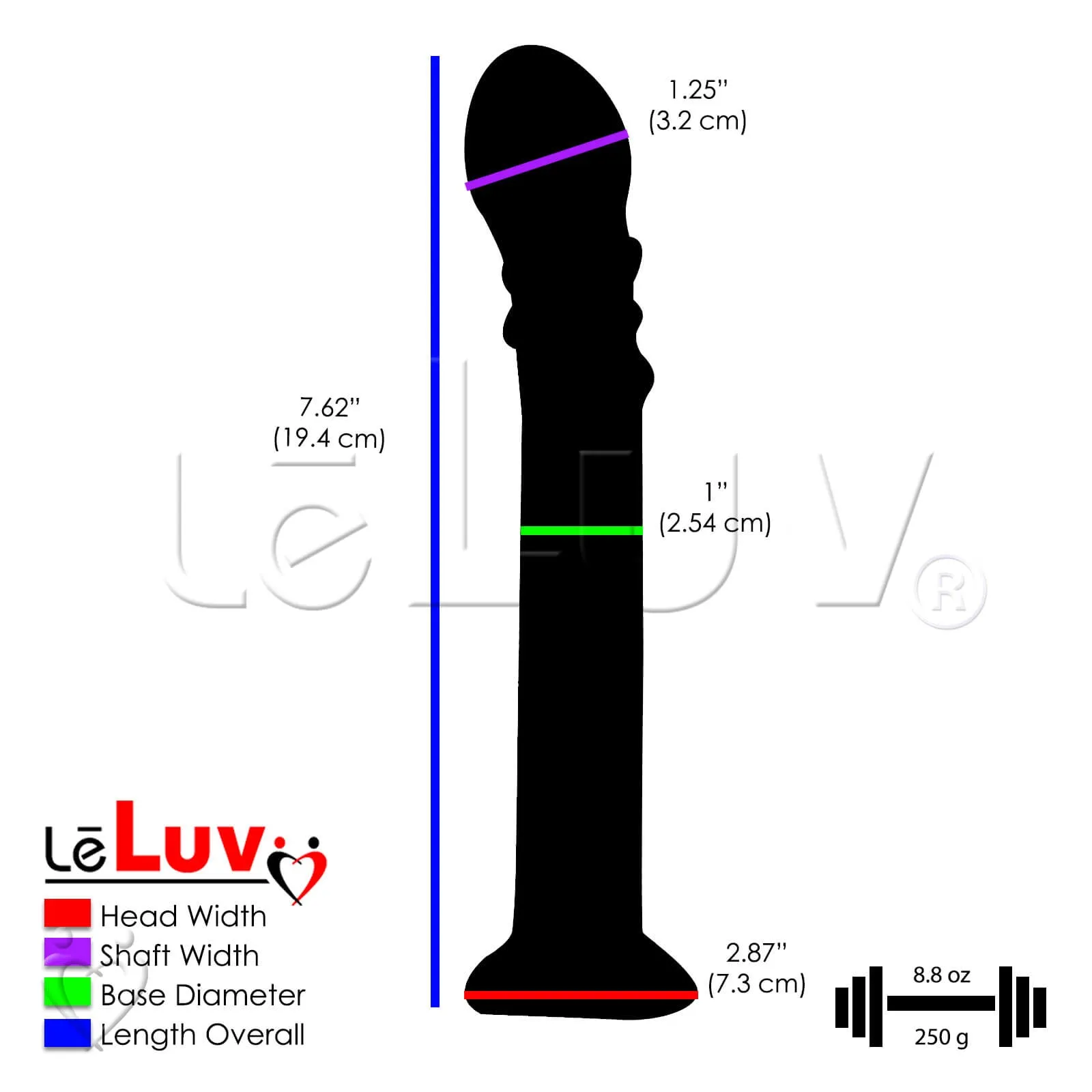 LeLuv 5 Borosilicate Glass Pink Dildos Wands Butt Plugs Sexy Gift Massagers Toys