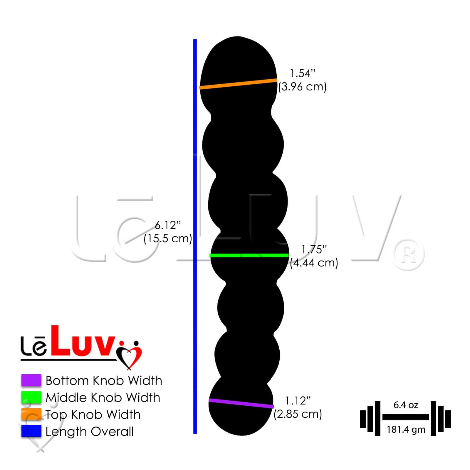 LeLuv 5 Borosilicate Glass Pink Dildos Wands Butt Plugs Sexy Gift Massagers Toys