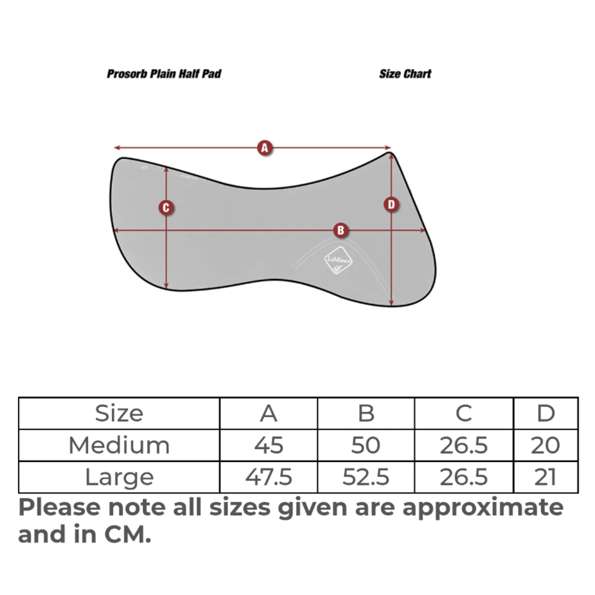 LeMieux Pro-Sorb Plain Half Pad    