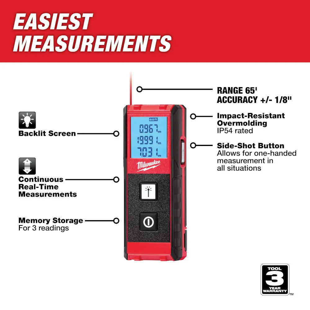 Milwaukee 48-22-9801 65' Laser Distance Meter