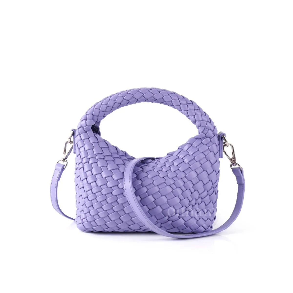 Mini Woven Crossbody Tote Bag