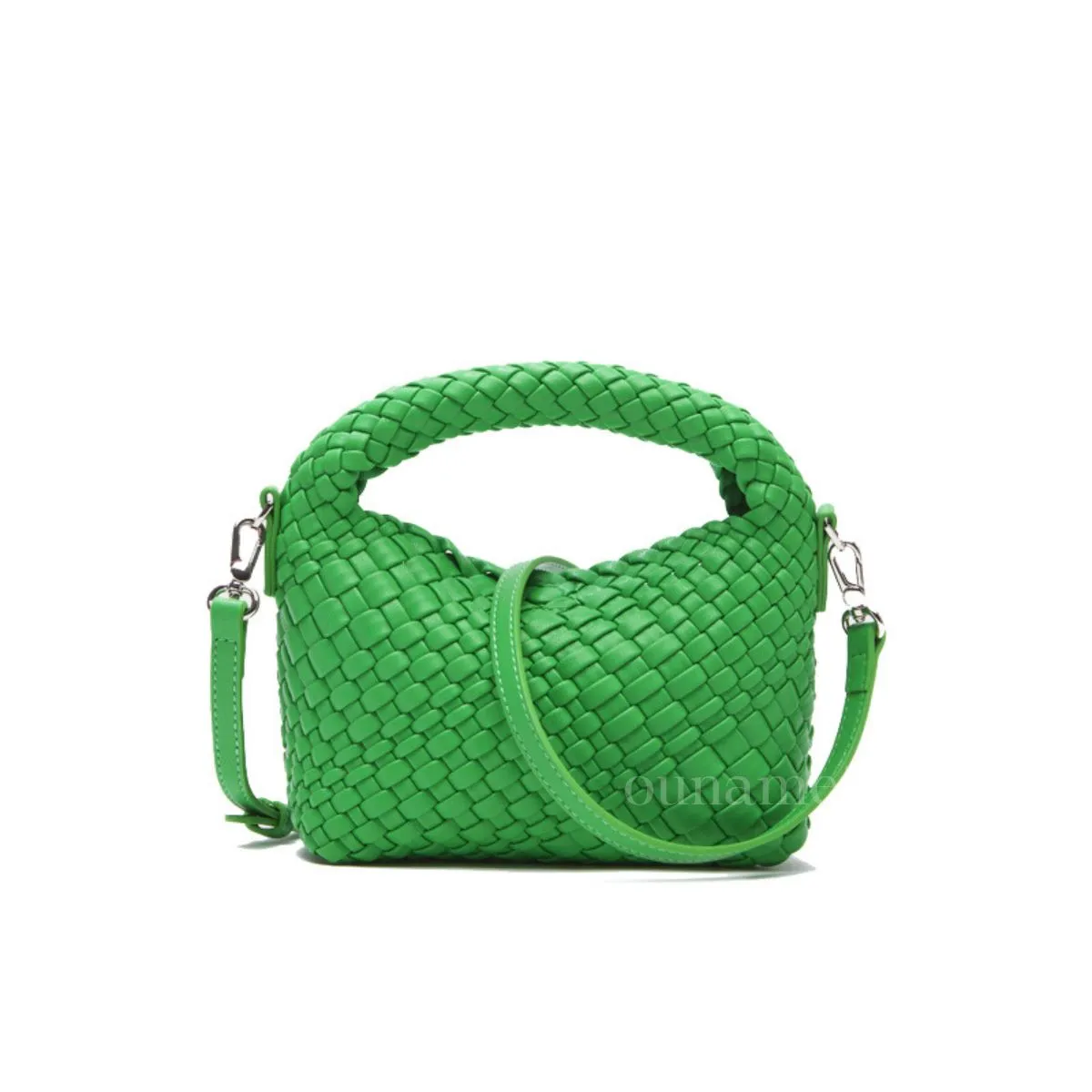 Mini Woven Crossbody Tote Bag