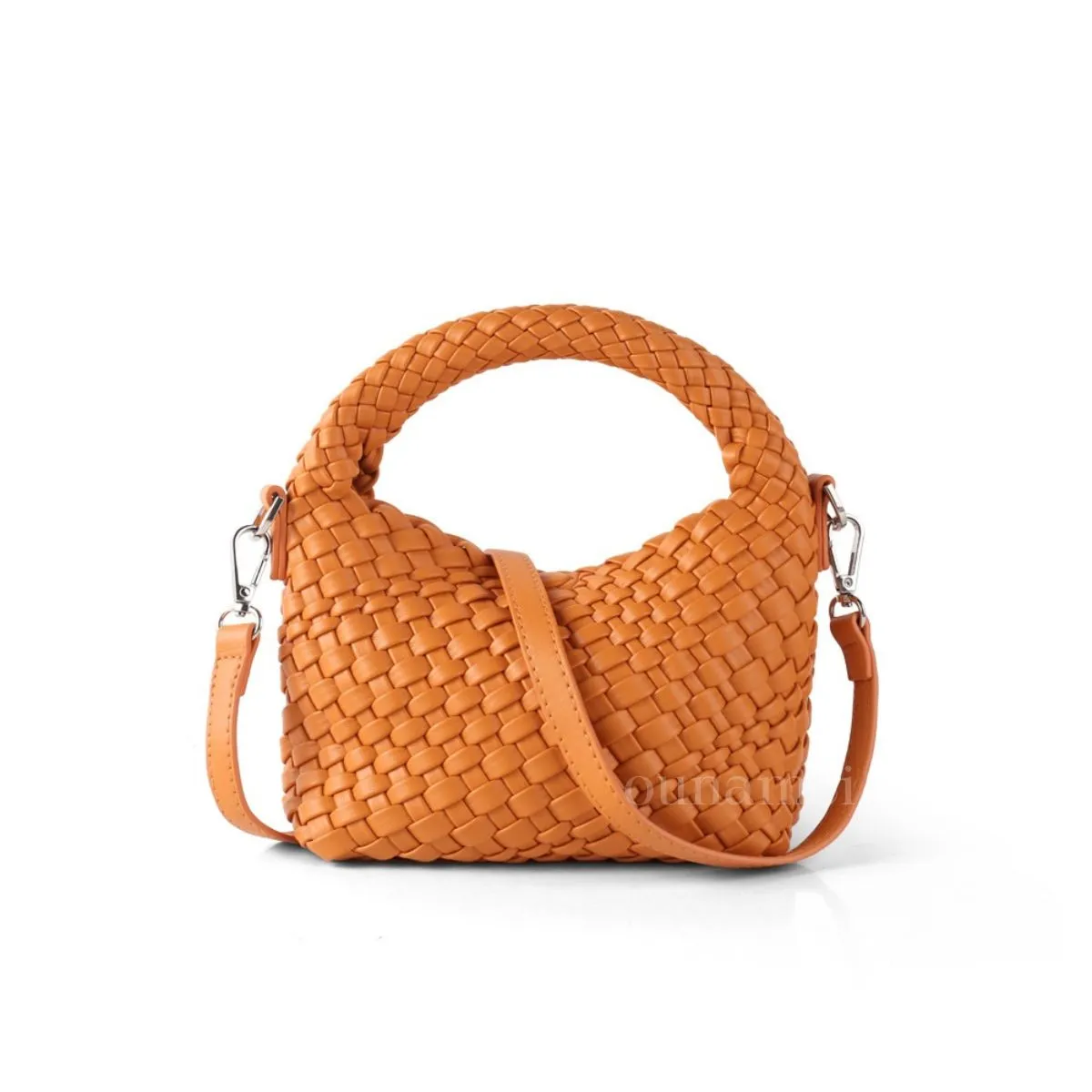 Mini Woven Crossbody Tote Bag