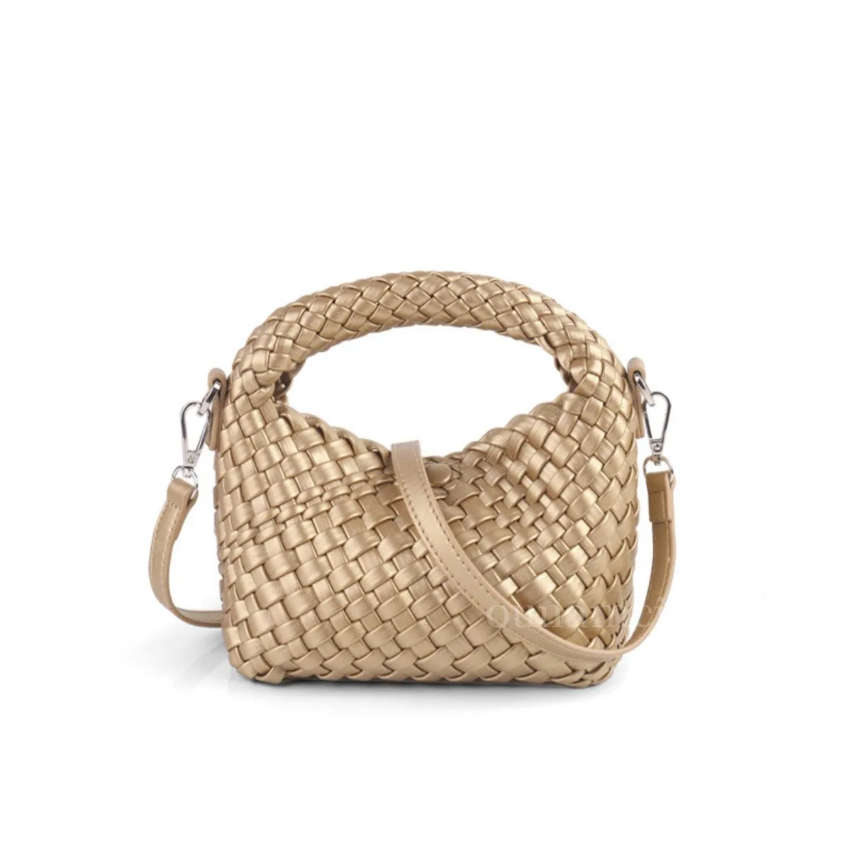 Mini Woven Crossbody Tote Bag