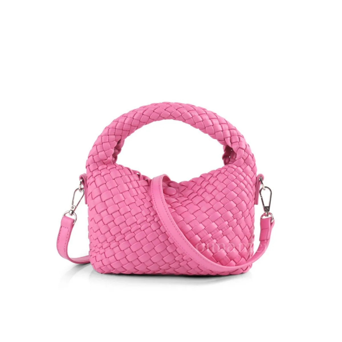 Mini Woven Crossbody Tote Bag