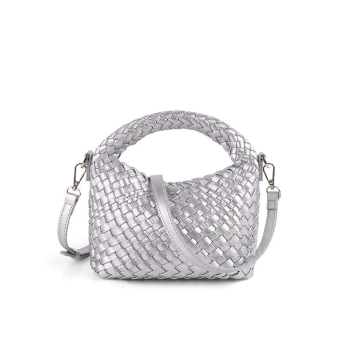 Mini Woven Crossbody Tote Bag