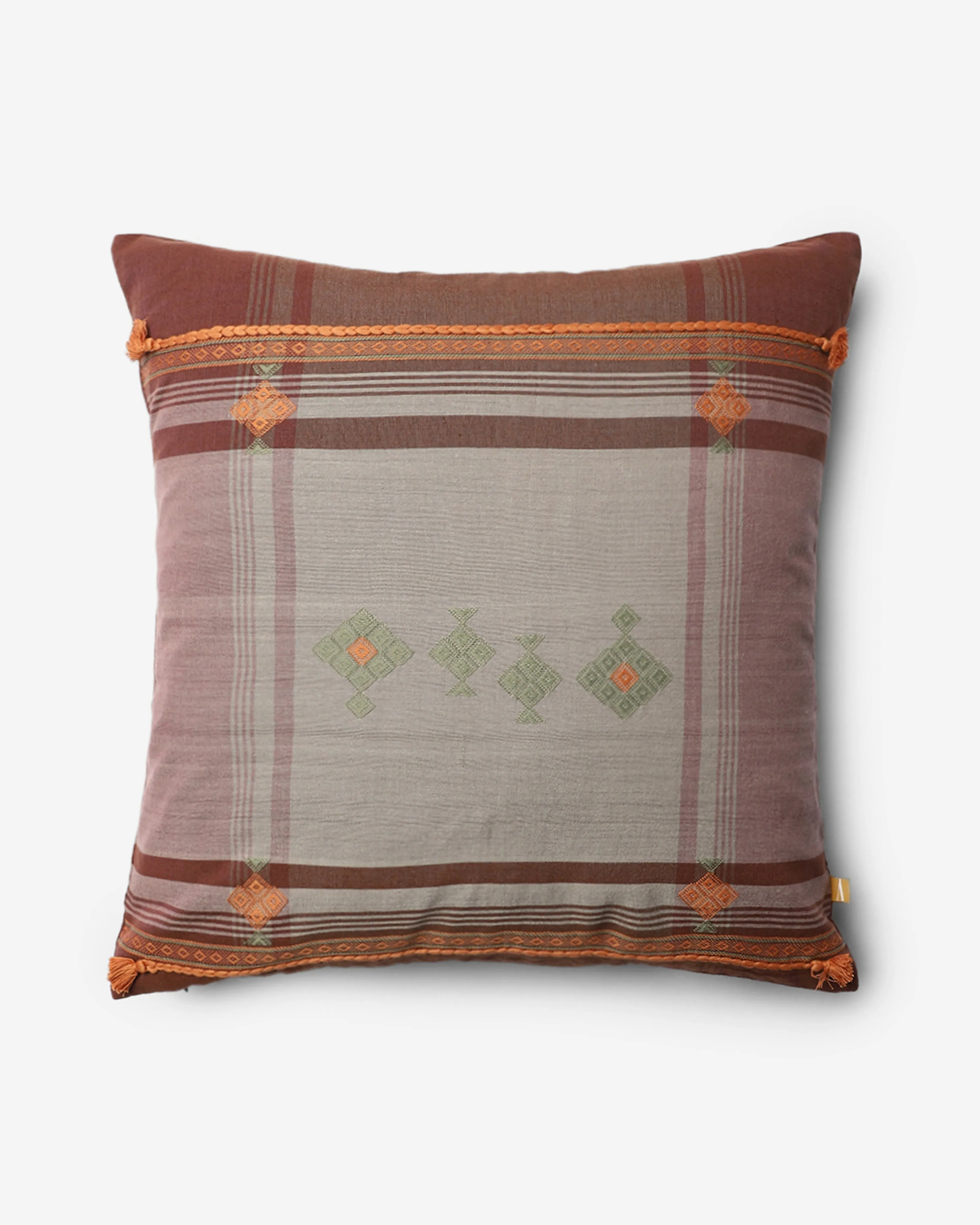 Miriam Extra Weft Cotton Cushion Cover