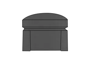 Newport | Footstool Extra Loose Cover | Capri Dark Grey