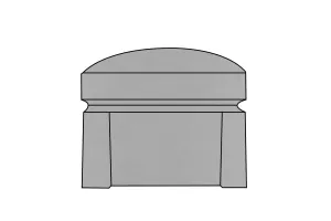 Newport | Footstool Extra Loose Cover | Capri Light Grey