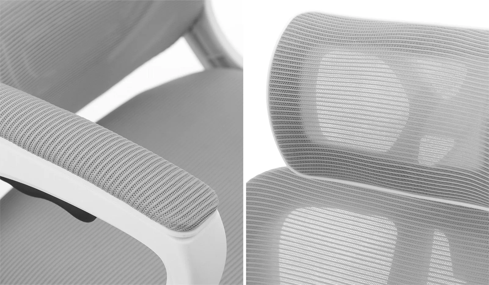 Oikiture Mesh Office Chair Adjustable Lumbar Support Reclining Computer White