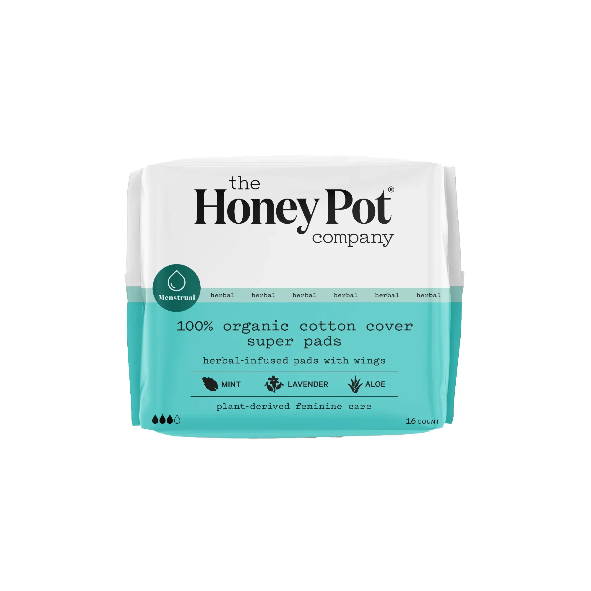Organic Cotton Cover Super Pads with Wings