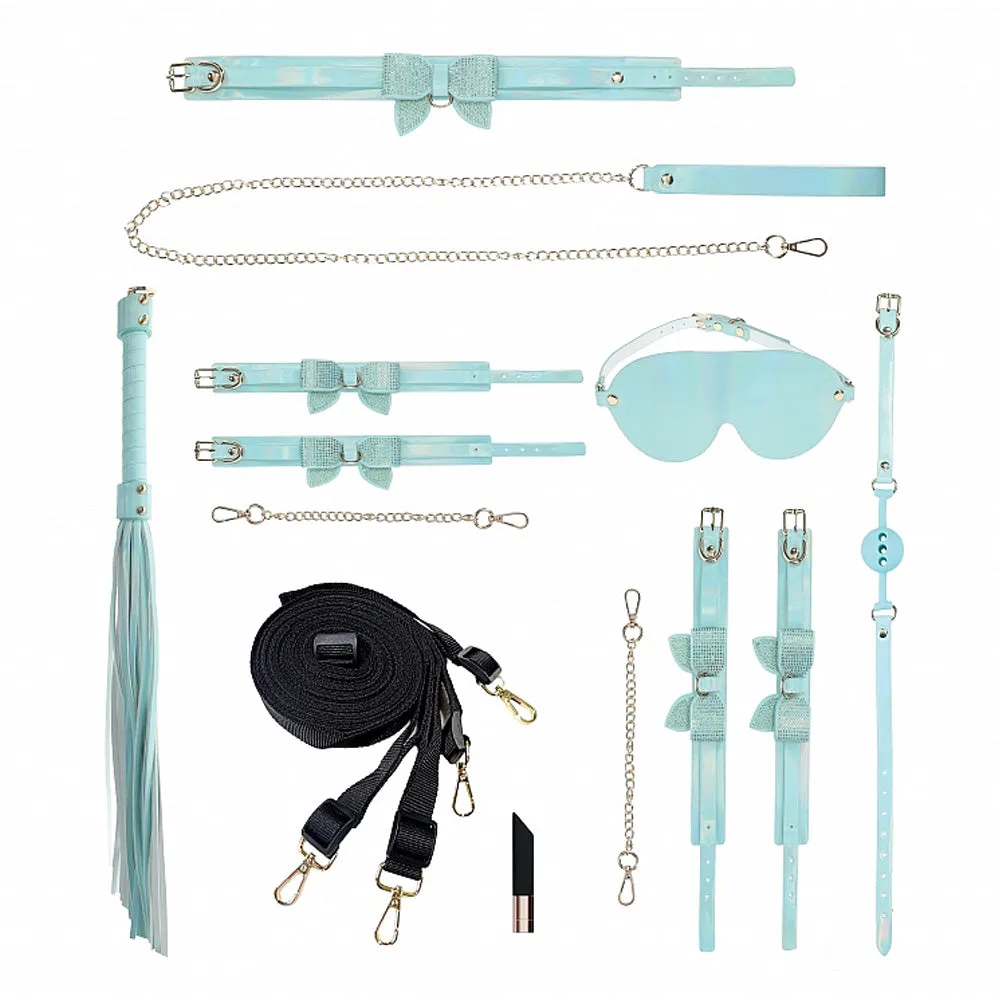 Ouch! Paris Crystal Bow & Holographic Faux Leather BDSM Kit Handbag