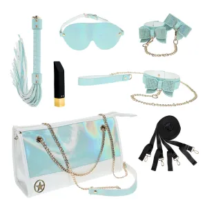 Ouch! Paris Crystal Bow & Holographic Faux Leather BDSM Kit Handbag