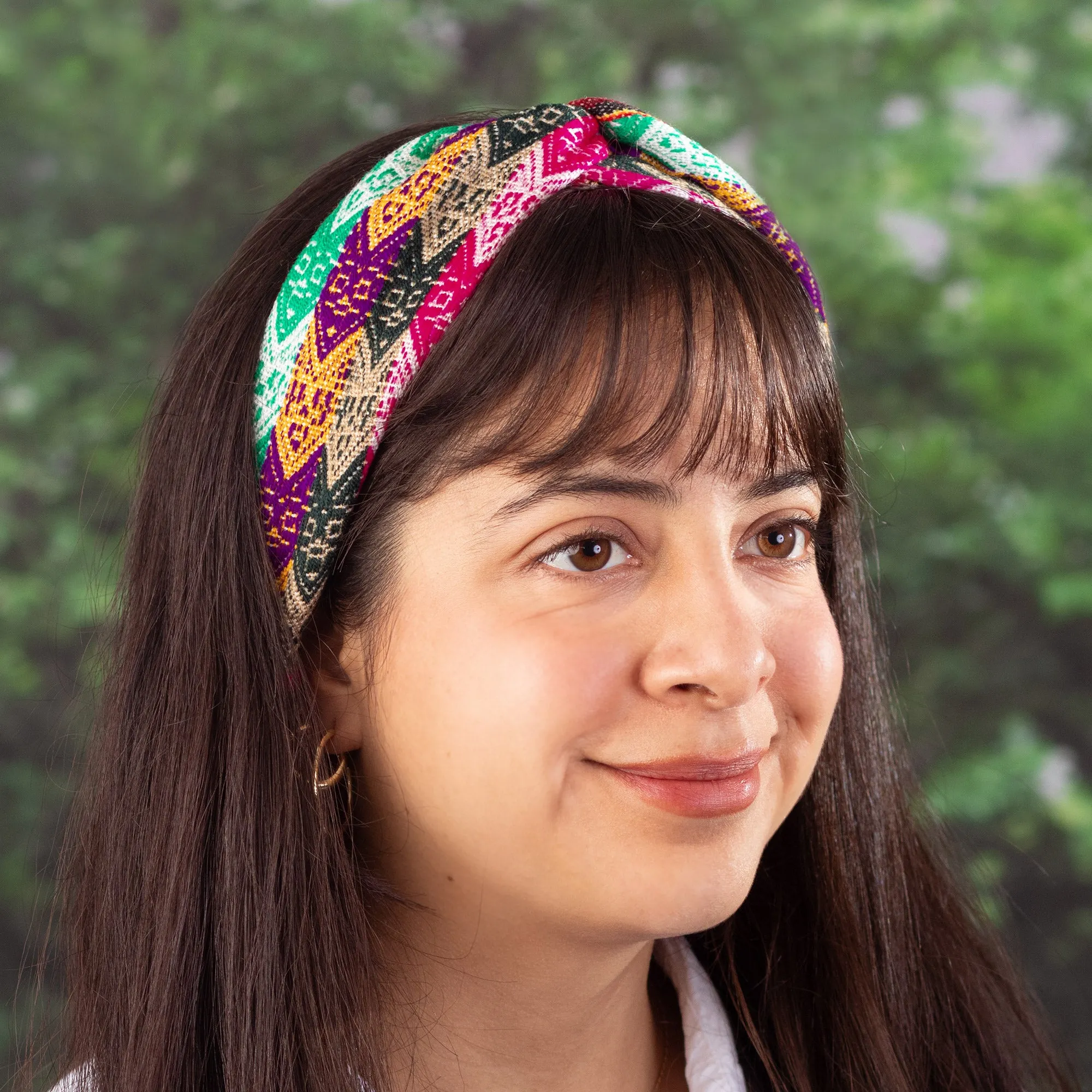Peruvian Multicolor Headband with Andean Motifs - Andean Festival | NOVICA