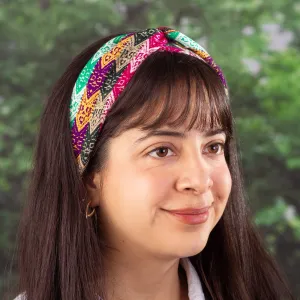 Peruvian Multicolor Headband with Andean Motifs - Andean Festival | NOVICA
