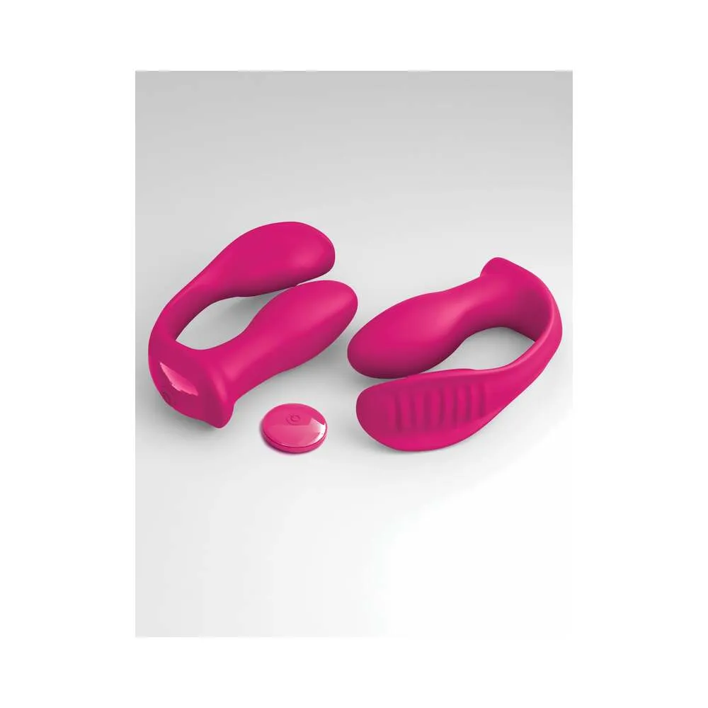 Pipedream 3Some Double Ecstasy Dual Stimulation Silicone Vibrator Red