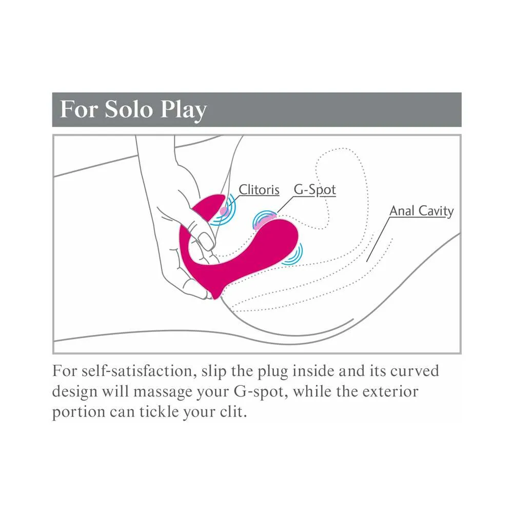 Pipedream 3Some Double Ecstasy Dual Stimulation Silicone Vibrator Red