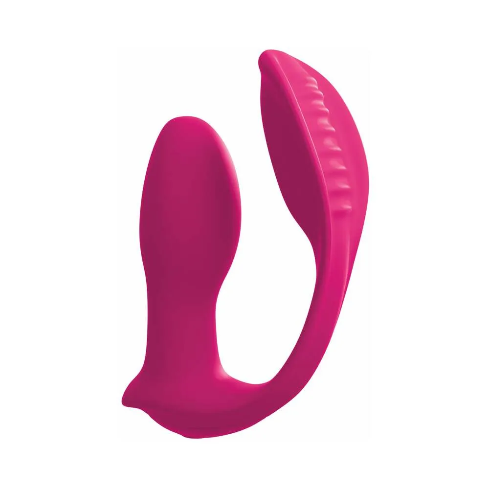 Pipedream 3Some Double Ecstasy Dual Stimulation Silicone Vibrator Red