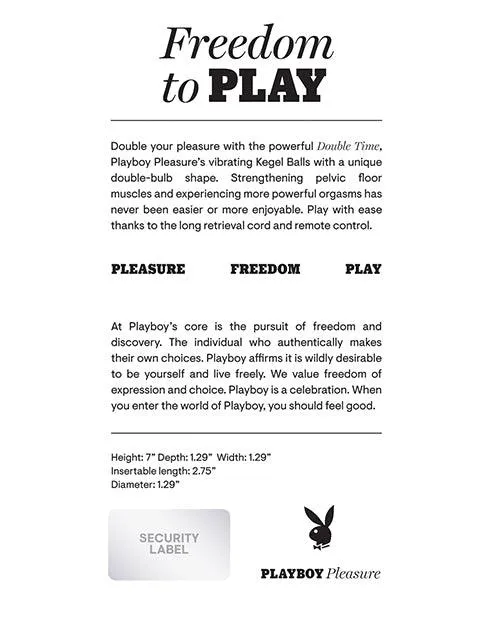 Playboy Pleasure Double Time Kegel Balls
