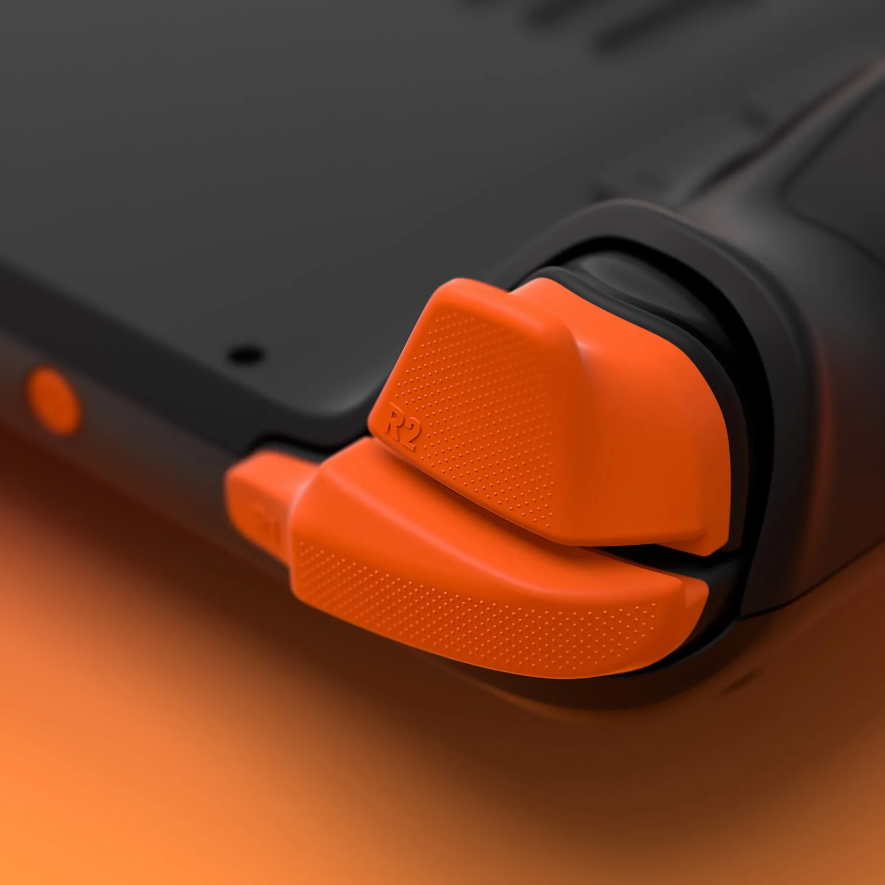 PlayVital LR INCREASER Shoulder Buttons Trigger Enhancement Set for Steam Deck, Natural Grip Added Height and Width Buttons for Steam Deck LCD, L1R1L2R2 Extender for Steam Deck OLED - Orange - DJMSDJ005