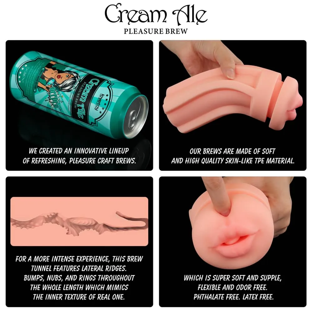 Pleasure Brew Masturbator Pocket Pussy -Cream Ale