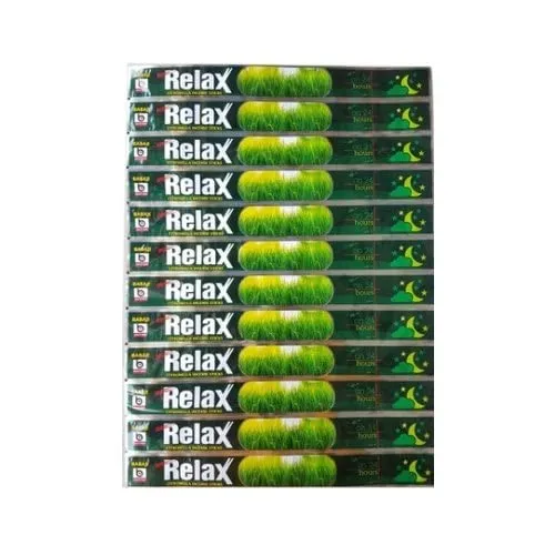 Relax Natural Mosquito Repellent Camphor and Lemon Grass Incense Sticks -120 Piece