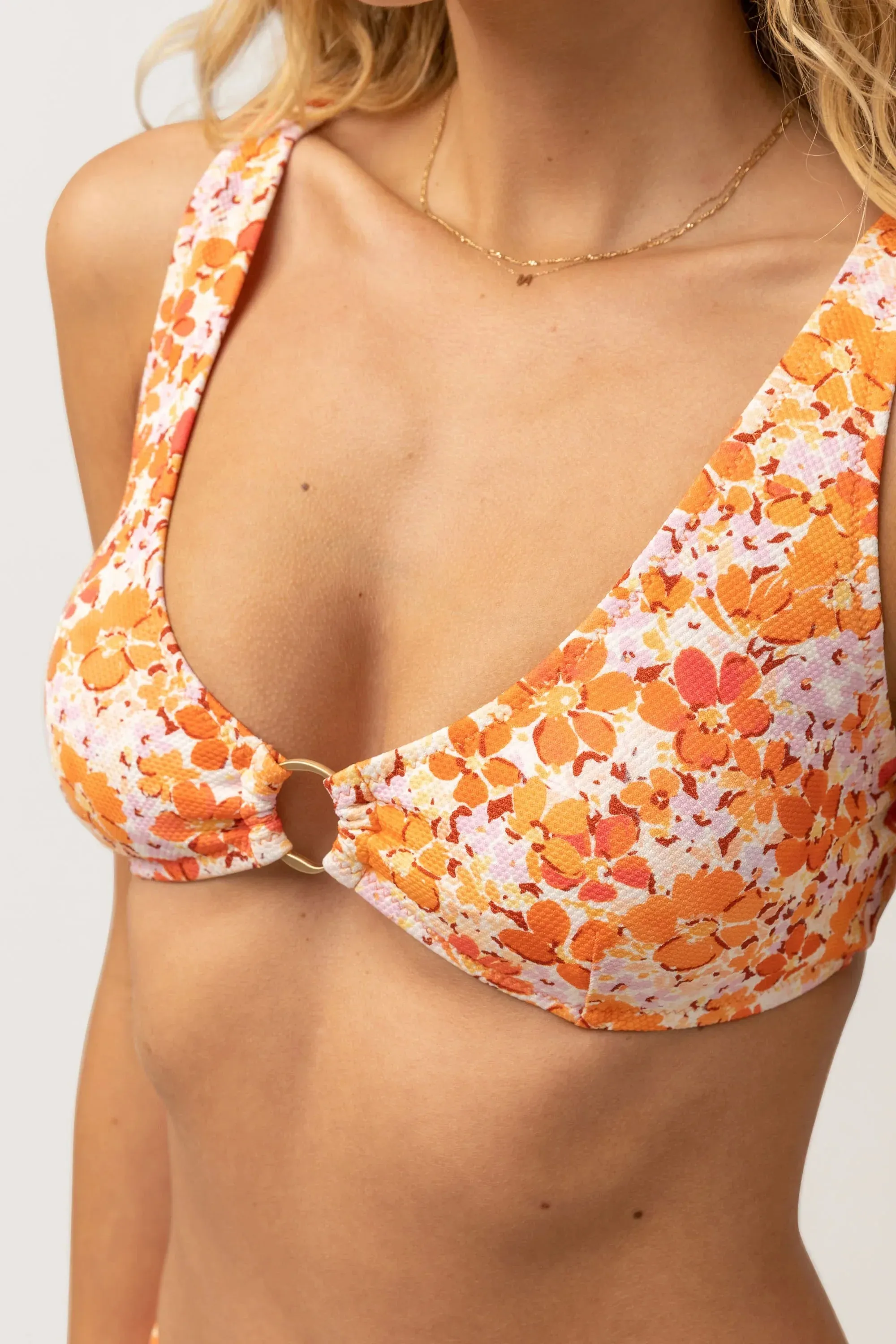 Rosa Floral Support Tall Tri Top Pink