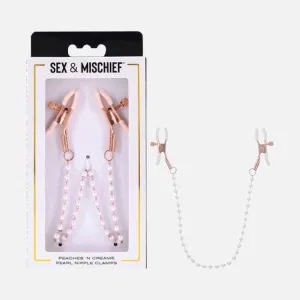 S&M Peaches n CreaMe Pearl Nipple Clamps