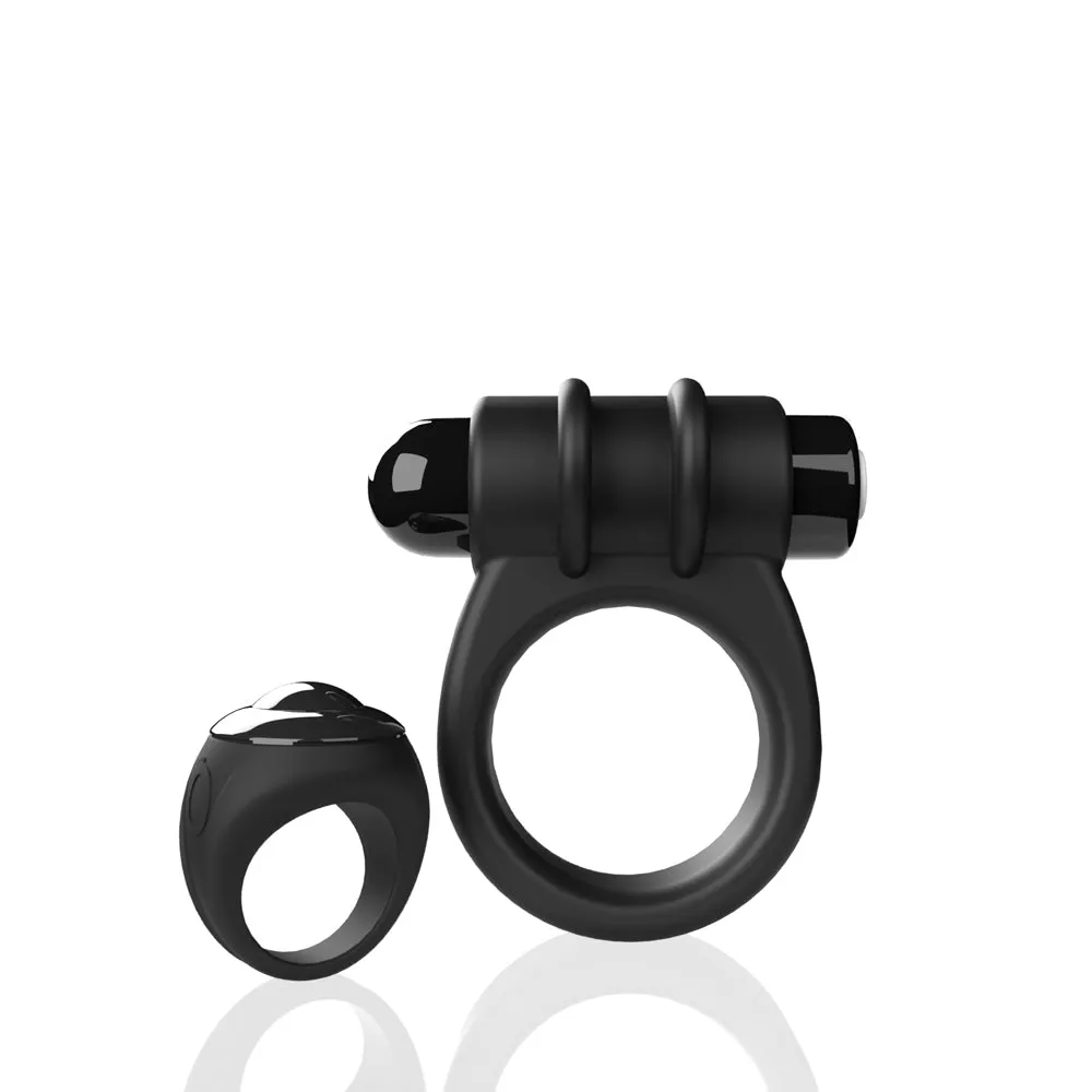 Screaming O Remote Controlled Switch Vibrating Ring Black