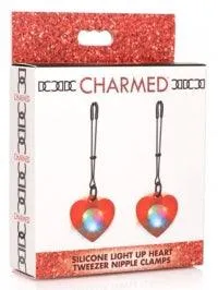 Silicone Light Up Tweezer Nipple Clamps | Adjustable | Charmed