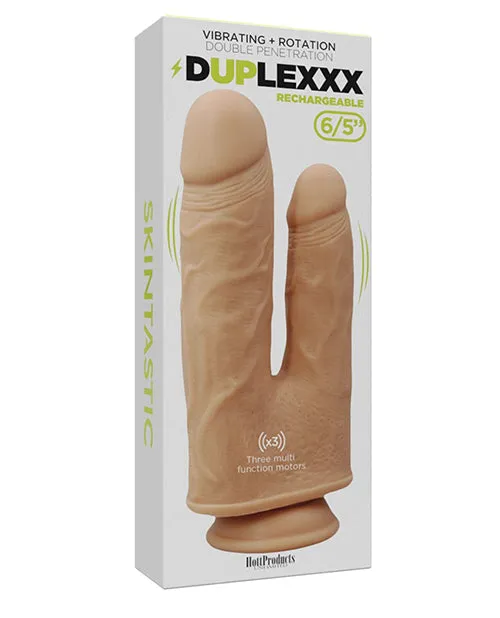 Skinsations Duplexx Vibrating & Rotating Double Dildo - Realistic