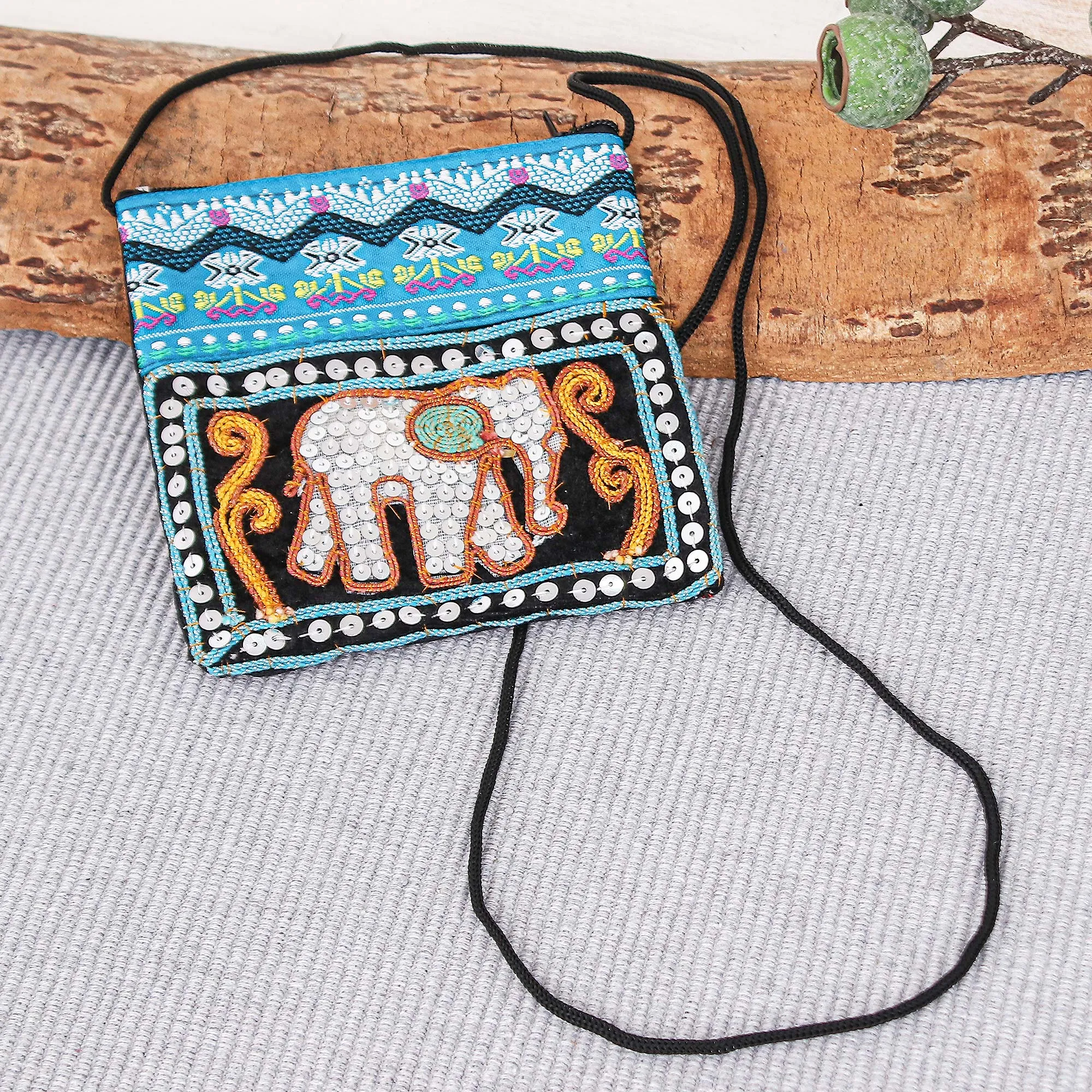 Small Handcrafted Sling from Thailand - Elephant Chic | NOVICA