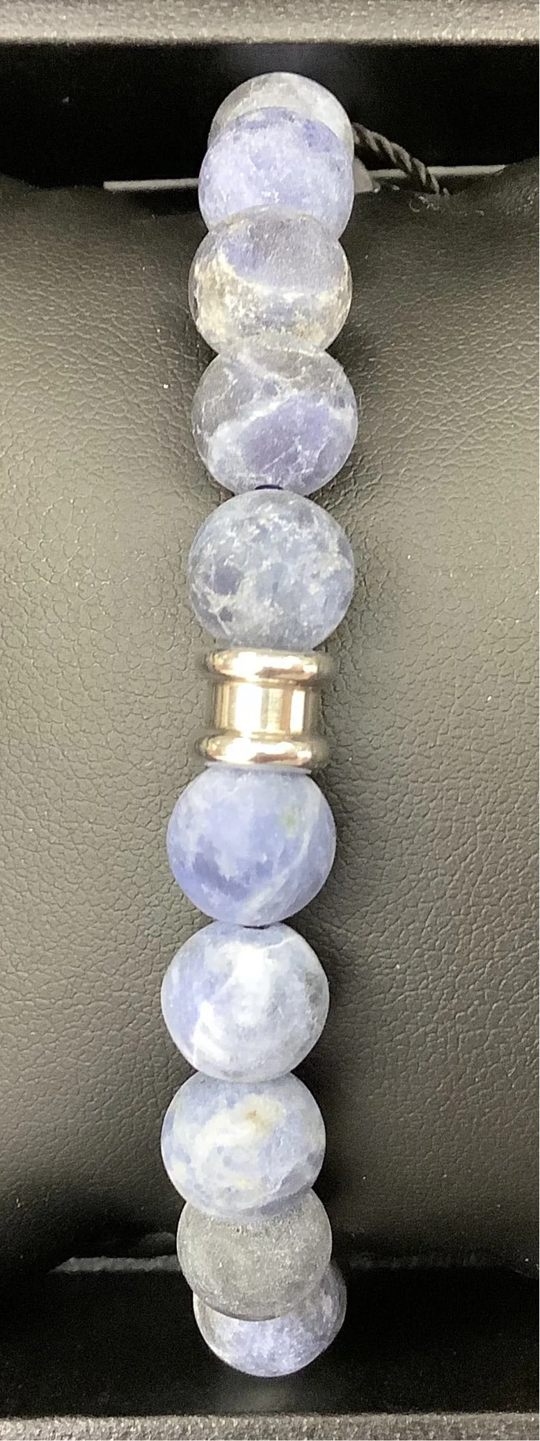 Steel & Barnett Stone Bead Bracelet SBB/008 Matt Navy