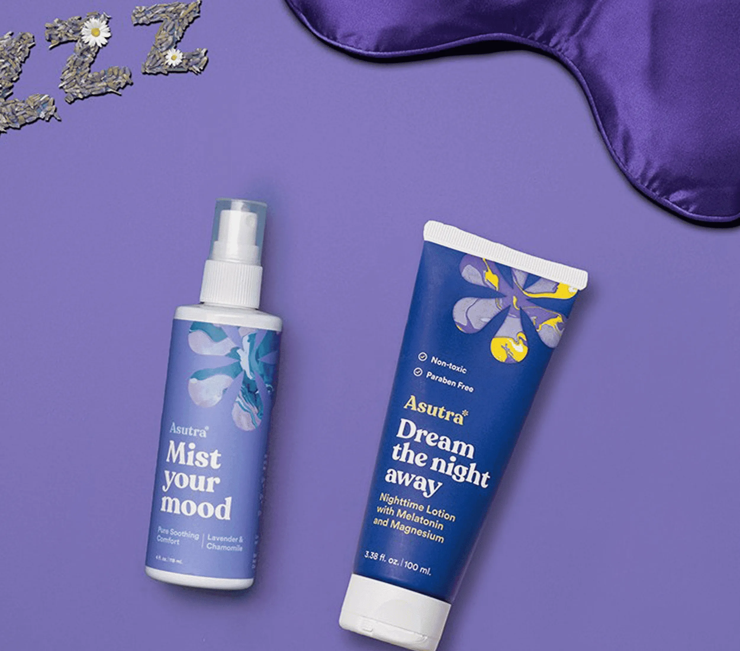Ultimate Sleep Bundle (Purp Eye Pillow, Dream 100ml, PSC   2 oz. Lav Body Oil)