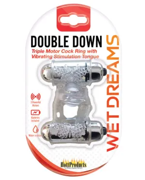 Wet Dreams Double Down Vibrating Cockring W/bullet