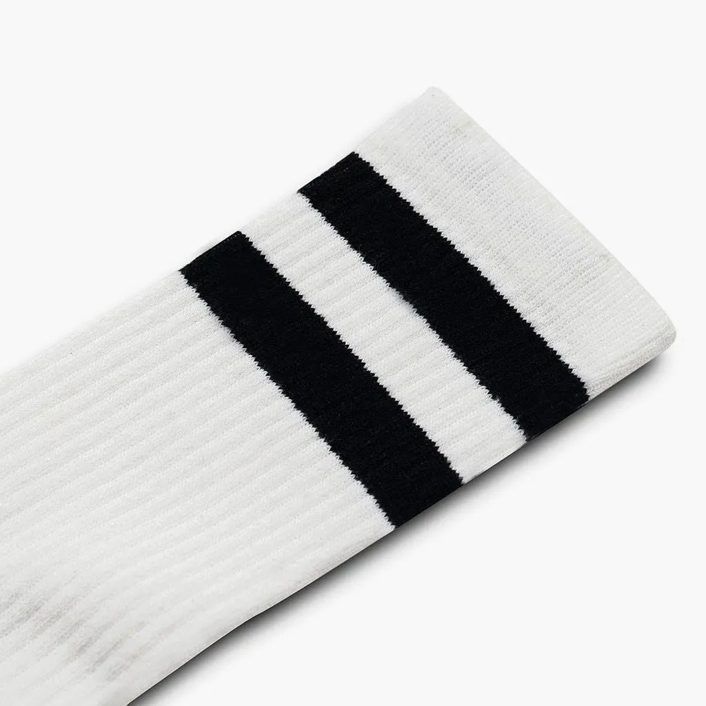 Women's Eco-Friendly Crew Socks | White   Black